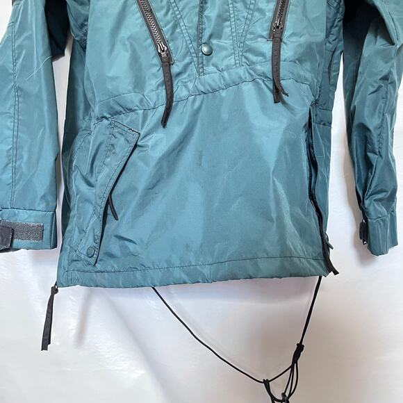 Columbia Anorak Pullover Men's Coat Size M Green Pullover 3/4 Zip Vintage 90s - Picture 10 of 14